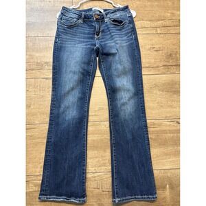 BKE Stella Slim Fit Low Rise Tailored Bootcut Dark Wash Denim Jeans